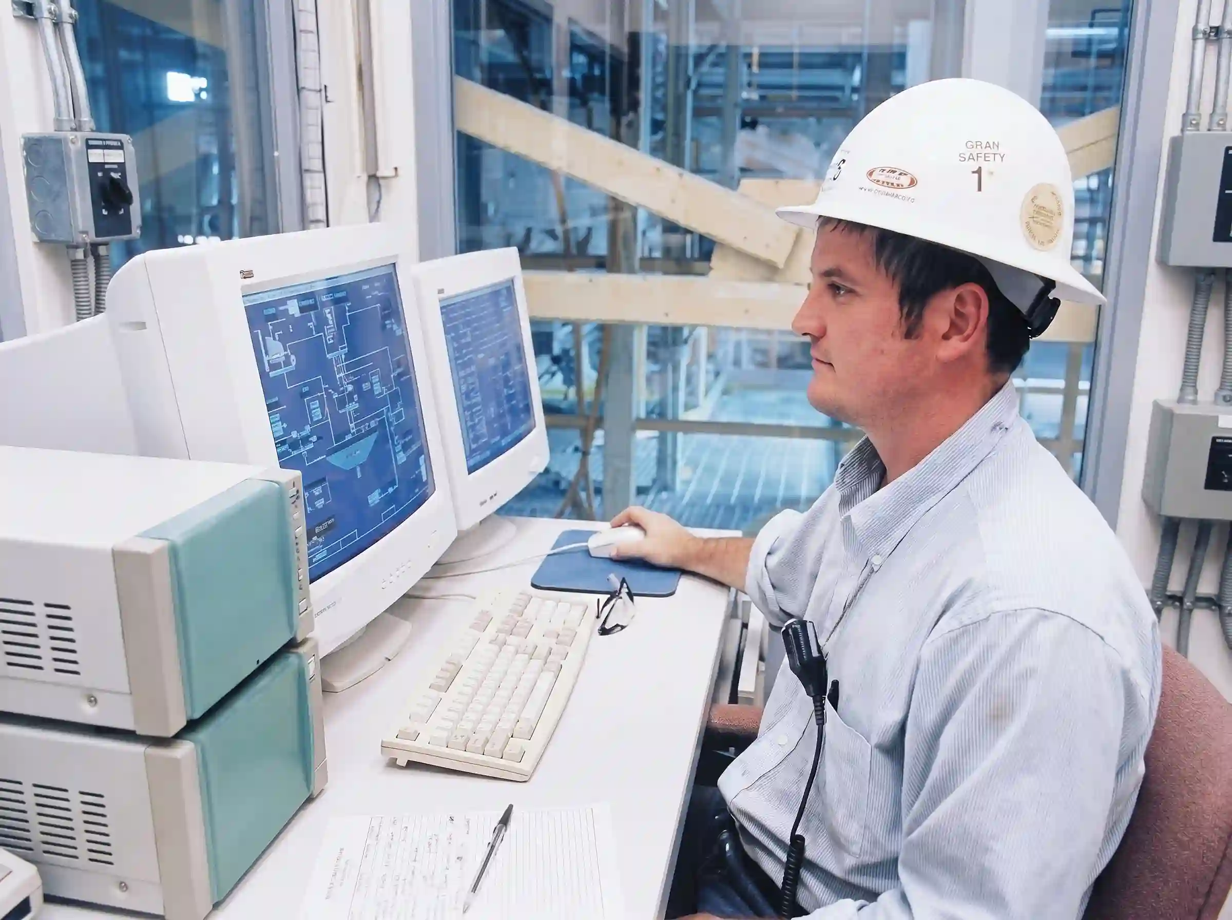 Mixing tower control room for AAC production